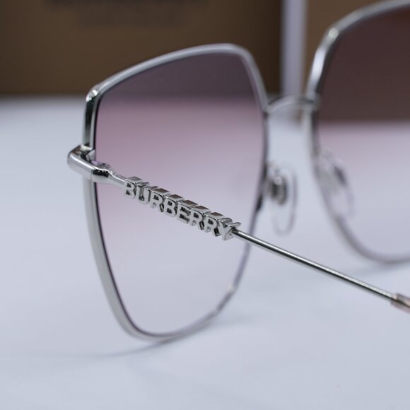 Final Price! Burberry BE3143 10058D Silver/Pink Sunglasses - Picture 6 of 10